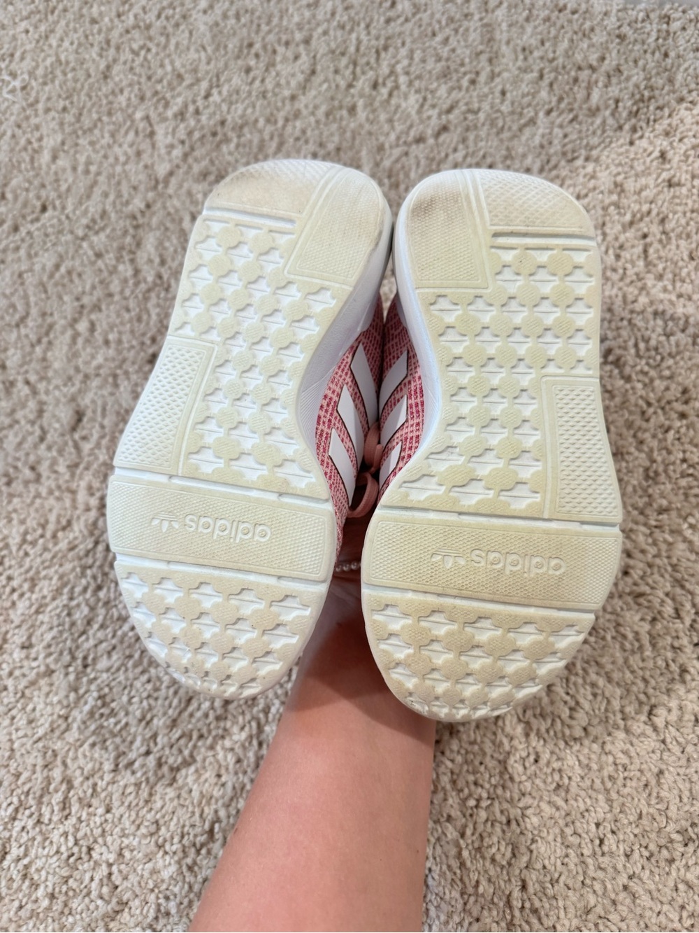 Adidas Originals Kids Pink Knit Sneakers Size 12K - Picture 7 of 11